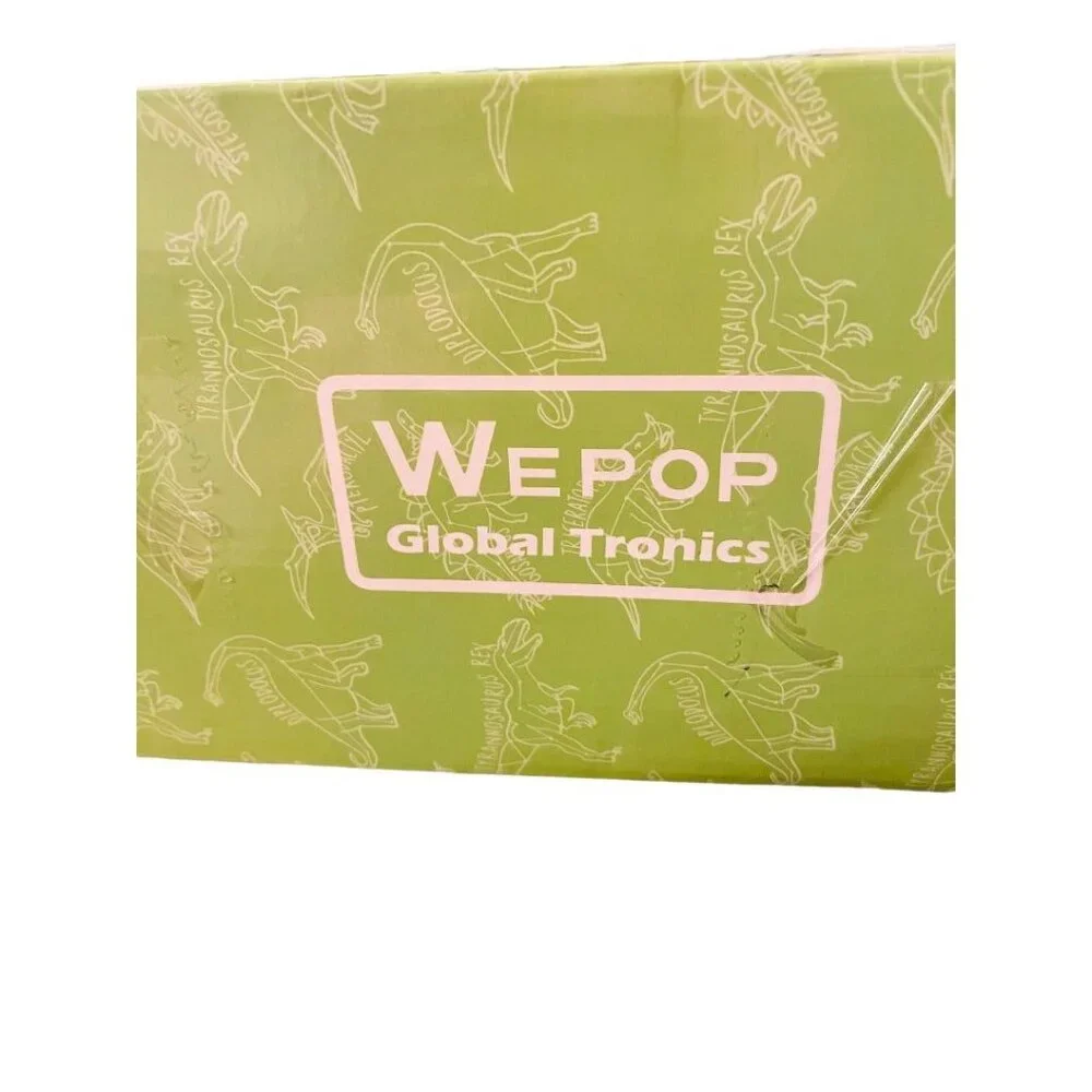 WePop 20 in Dino Pillow Blue New in Box 100% Cotton